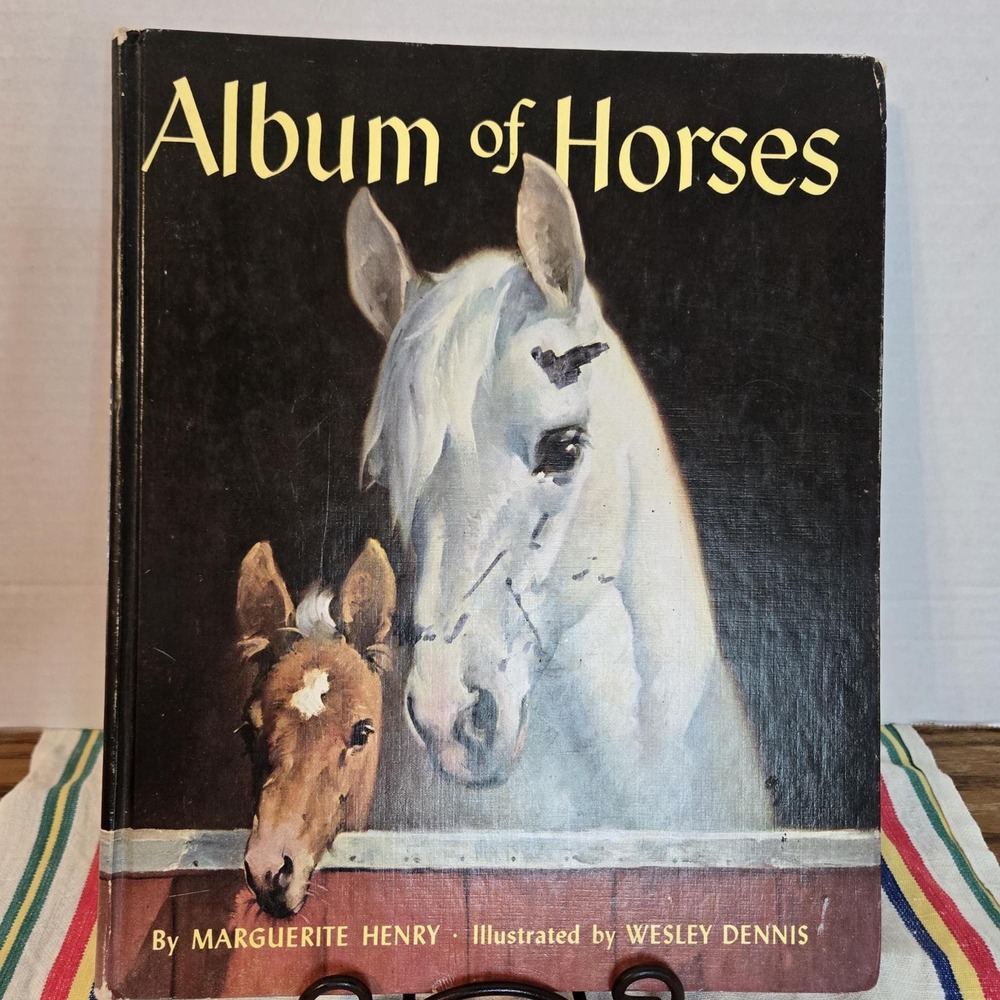 Vintage Album of Horses, hardback, 1971, oversize book Marguerite‎ Henry